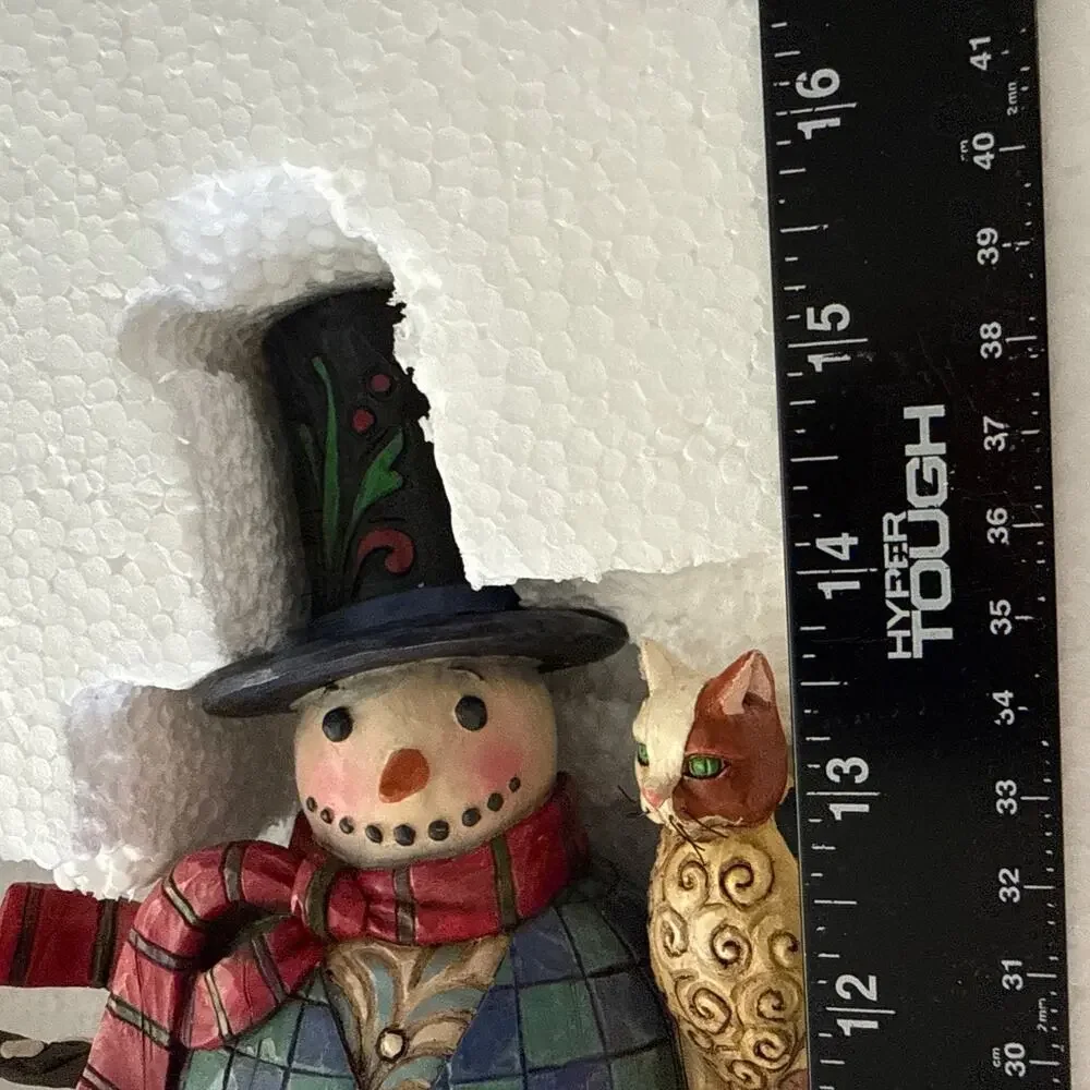 Jim Shore Heartwood Creek Holiday Harmony Snowman Cat Bird 4002288 w/ Box